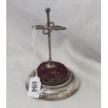 Large hatpin stand, 6” high B’ham 1905 by AJZ