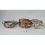 Five silver bangles 92g