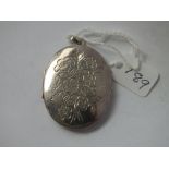 Large silver floral engraved pendant