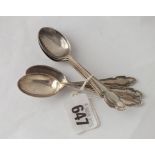 Set of six coffee spoons, Shef 1925 by CBS 68g.