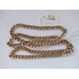 9ct flat link neck chain 20" long 8.8g