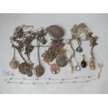 Bag of assorted silver jewellery 73g