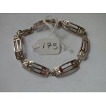 Silver Celtic style stone set bracelet 18g inc