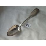 Exeter. Georgian fiddle pattern table spoon, 1810 by GT 58g.