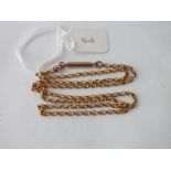 9ct fine link necklace 3.6gms