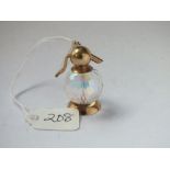 Large 9ct mounted soda syphon charm 1" tall 12g inc