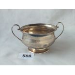 Small pedestal sugar bowl, 4.5” over handles, B’ham 1919 by TW 66g.