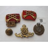 Various cap badges etc