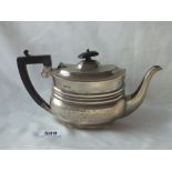 Batchelors Georgian style teapot, 9” over spout, Shef 1909 by WF & AF 372g.
