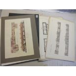 A folio of architectural engravings including Lutyens etc.