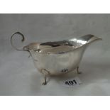 Sauce boat, 5.5” over flying scroll handle Shef 1931 by JD & WD 80g.