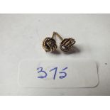 Pair of 9ct Knot earrings