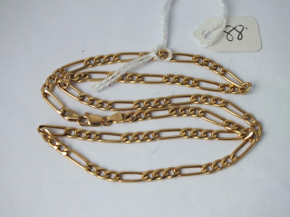 9ct lon g and short link neck chain 17" long 5.9g