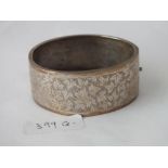 Wide silver bangle