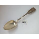 Exeter. Georgian fiddle pattern table spoon, 1836 by WRS 58g.