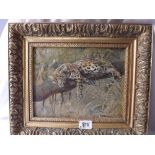 CUTHBERT EDMUND SWAN – Resting Leopard on Branch – 7" x 9" Signed