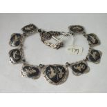 Silver Siam Niello necklace