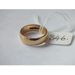 Plain 9ct wedding band 4.7g