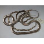 Two silver neck chains 49g