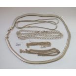 Five silver chains 43g