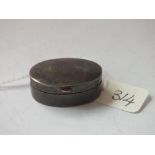 Small oval silver box