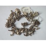 Silver charm bracelet 40g