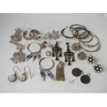 Bag of silver earrings