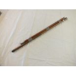 A Malacca cane with Grenadier Guards Arms & another plain