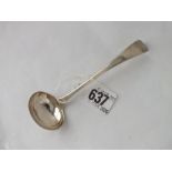 Exeter. Georgian OE pattern cream ladle, 1821 by GF 18g.