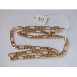 9ct long and short link fancy neck chain 8.4g