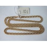 9ct flat curb link 18" neck chain 7.5g