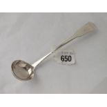 Scottish provincial fiddle pattern sauce ladle, makers mark SS 28g.