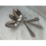 Set of three Westminster pattern table spoons, B’ham 1928 by Elkington 320g.