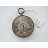 Victorian silver pocket watch with silvered dial