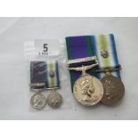 A pair of medals to CAPT. M Tracey RAOC – (South Atlantic & the campaign medal with Northern Ireland