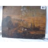 19thC School - Beached Boats – 8.5" x 11" On metal