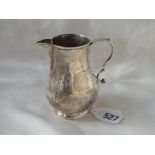 Georgian style pear shaped cream jug, 3.5” over handle Lon 90g.