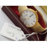 Boxed gents Rotary gilt wrist watch with date aperture