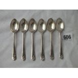 Set of 6 tea spoons with golf club decorated ends – Sheff – 51gms