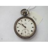 Gents silver pocket watch – Vertex