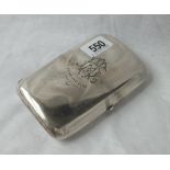 Cigar case of curved outline, gilt interior – B’ham 1898 – by D&F 162gms