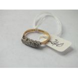 18ct gold five stone diamond ring approx. size N