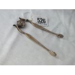 Pair of Victorian sprung sugar tongs – London 1888 by JATS