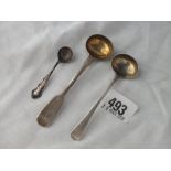 Georgian salt spoon – 1824 plus 2 others
