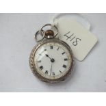 Silver ladies fob watch
