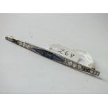 Attractive art deco sapphire and diamond brooch – 2.75” long