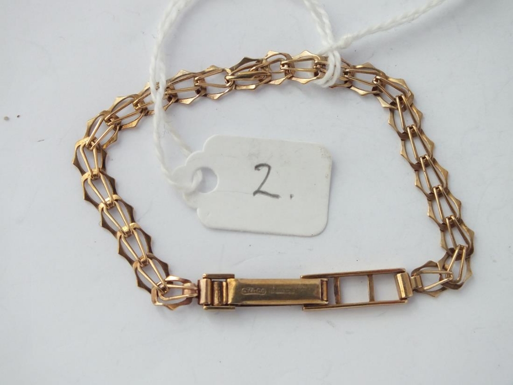 9ct flat link bracelet – 3.9gms