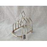 Five bar toast rack on ball feet – London 1929 – 110gms