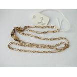 Another 9ct neck chain with long & short links – 18” long - 5.3gms