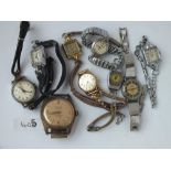 Bag of vintage ladies and gents wrist watches